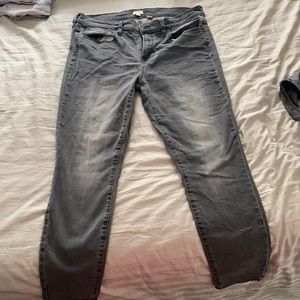 Grey J.Crew mid-rise jeans